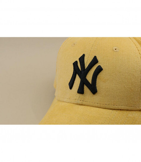 casquette NY velours jaune